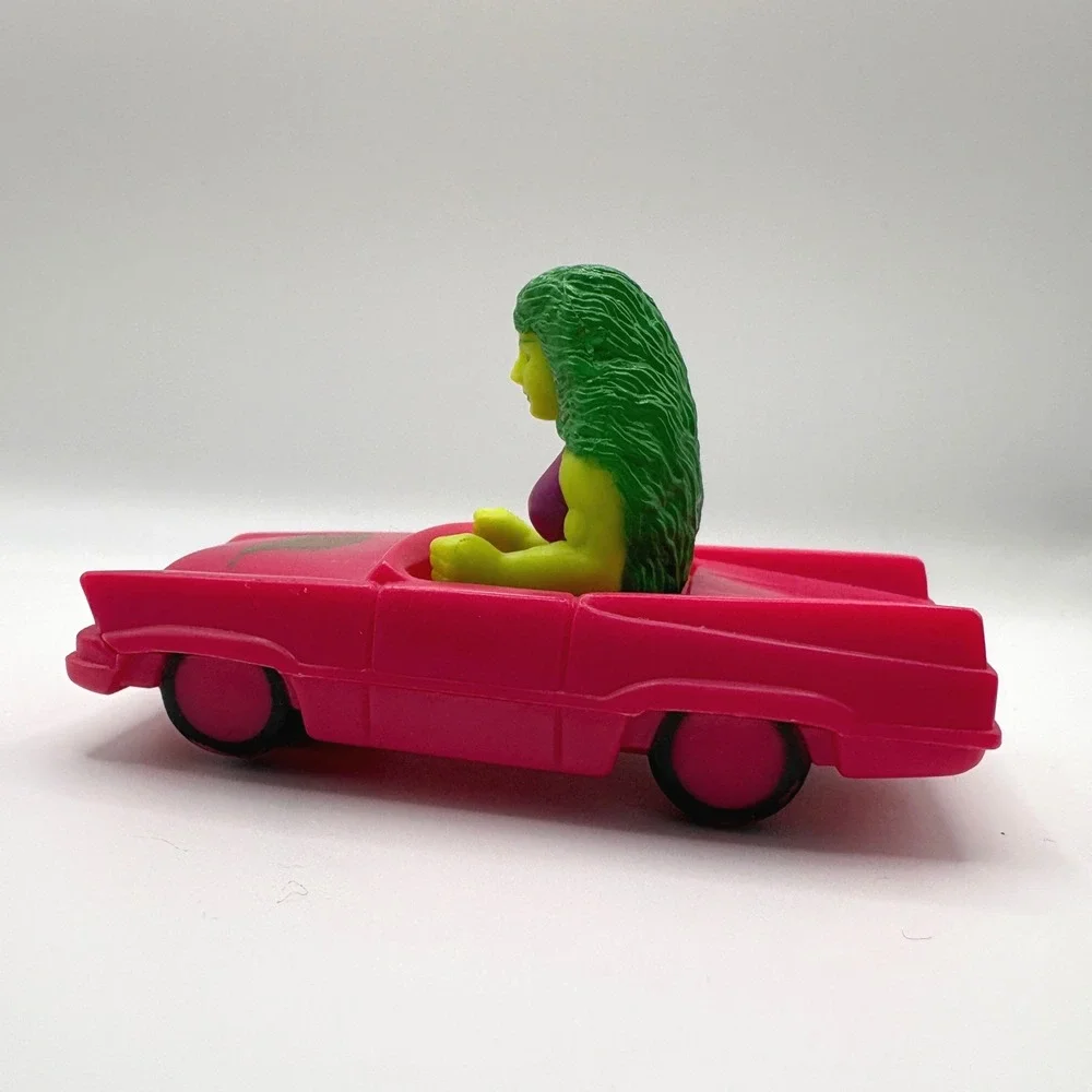 Vintage 1990 Marvel She-Hulk Pink Convertible Toy Car S.I.I. Jennifer Walters